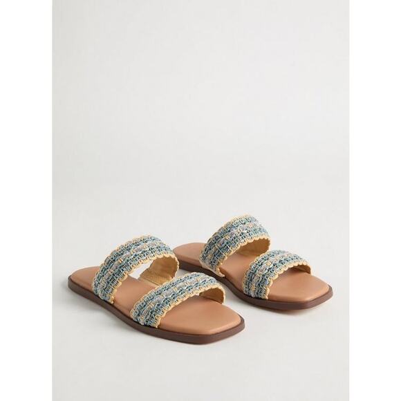 Torrid Embellished Double Band Slide size 9WW Boho Resort Summer NEW - Picture 1 of 7